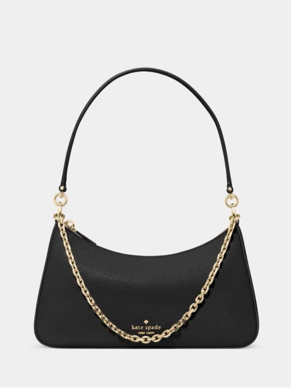 Kate Spade New York Margot Pebbled Leather Shoulder Bag Black